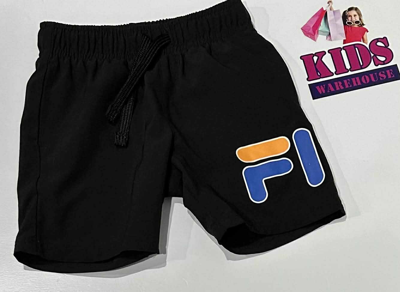 Fila Black Shorts With “Fila” Print Size 4