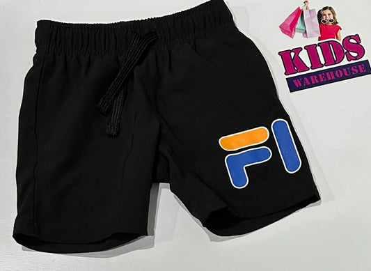 Fila Black Shorts With “Fila” Print Size 4