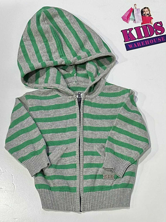 Grey & Green Hoodie Size 0