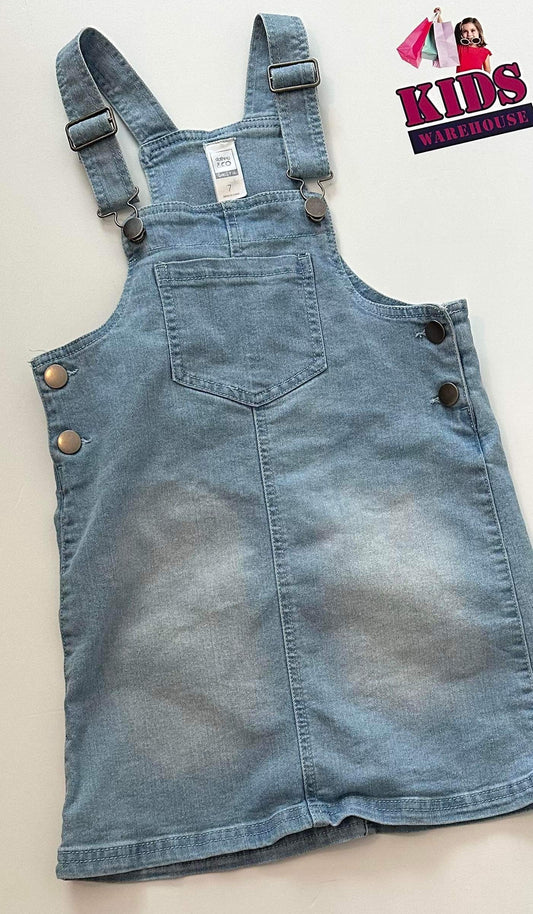 Blue Denim Overall Dress Size 7