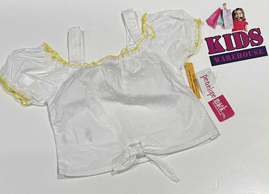 Penelope Mack White & Yellow Top Size 2