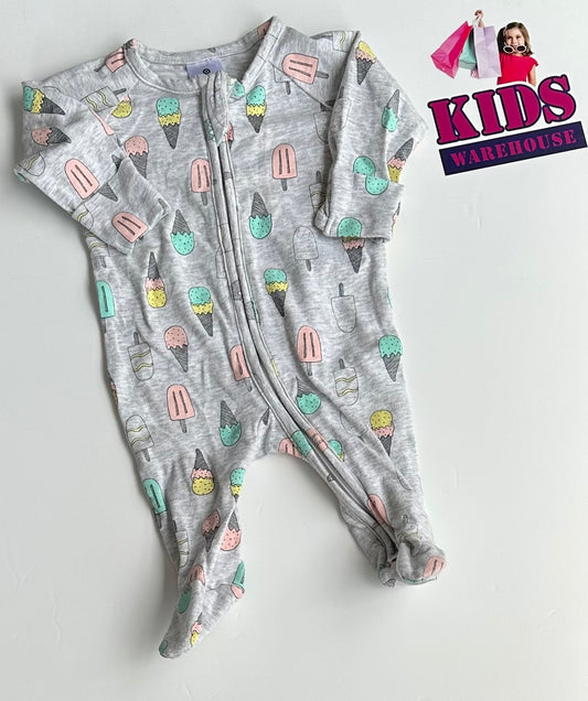 Target Grey Ice Cream Print Jumpsuit Size 0000