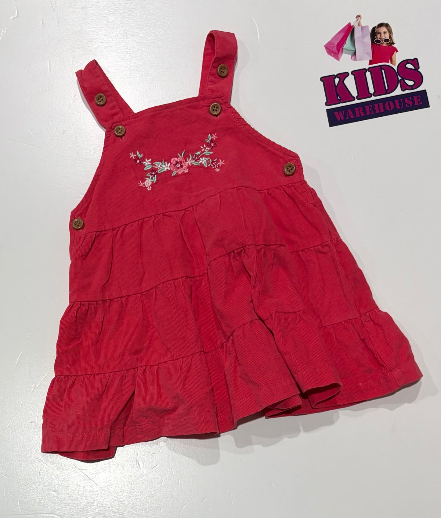 Ollie's Place Red Corduroy Dress Size 0
