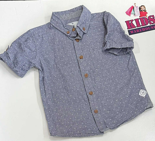 Target Blue Button Up Shirt Size 4