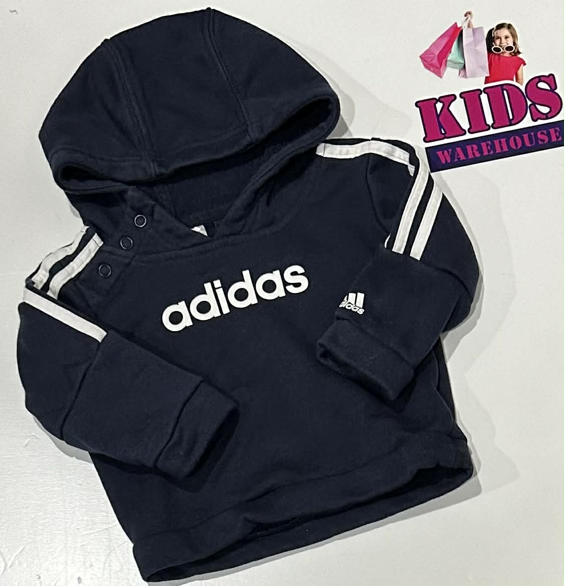 Adidas Black & White Hoodie Size 00