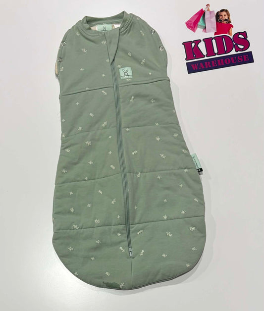 ErgoPouch Australia Green, Leaf Print Size 000 (3-6kgs) TOG 2.5