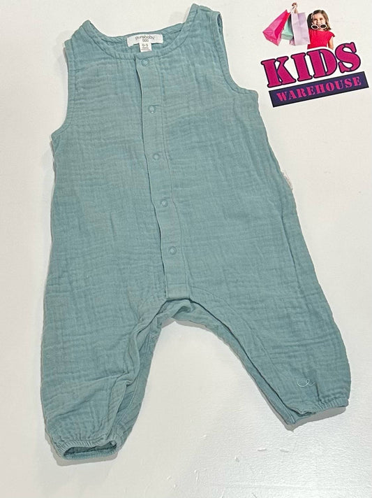 PureBaby Aqua Sleeveless Jumpsuit Size 000