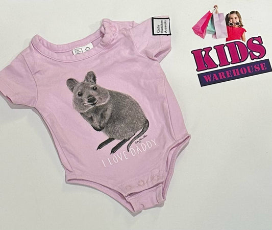 Premmie Cathy Hamilton Artworks Pink Bodysuit Size 00000