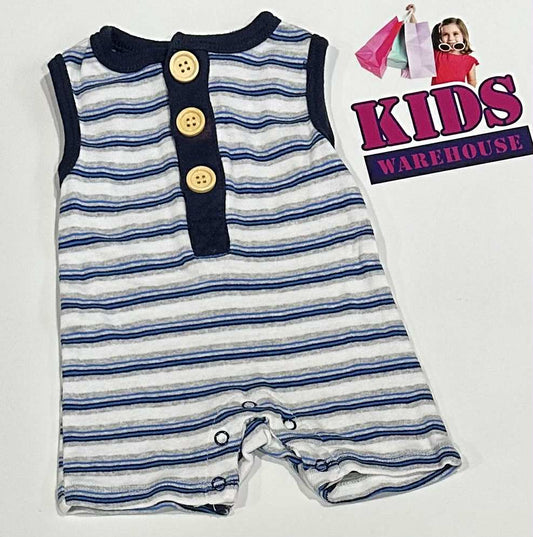 White & Blue Sleeveless Bodysuit Size 0000