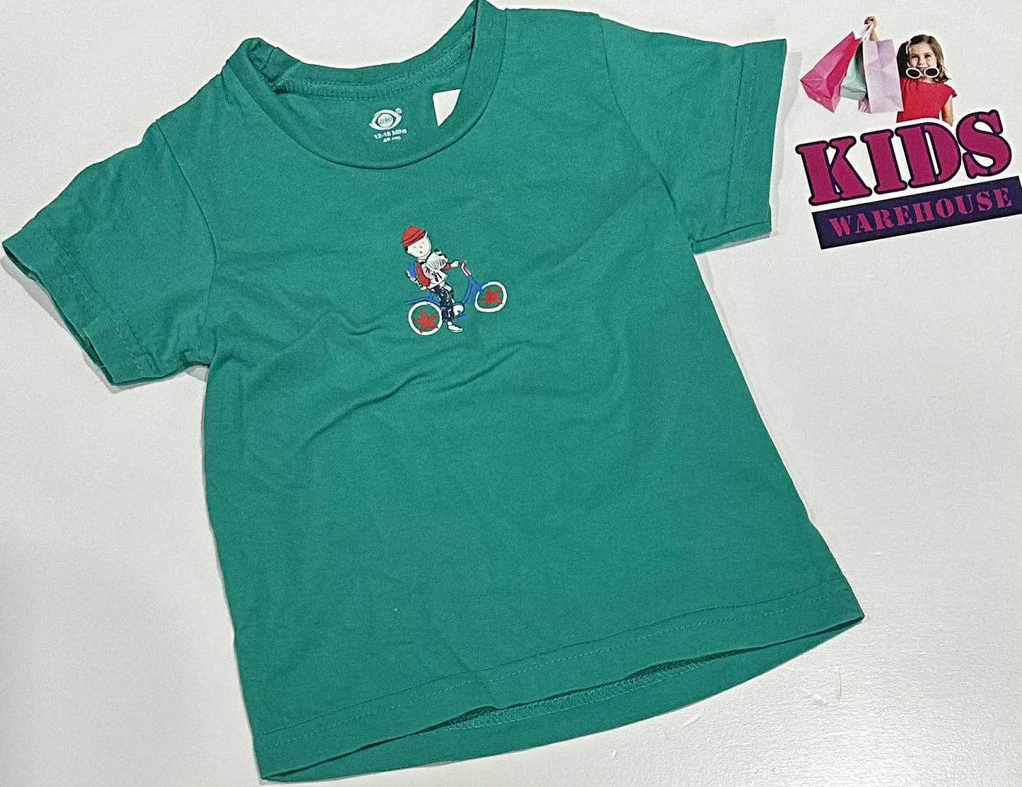 Zero Green Top With Bike Print Size 1