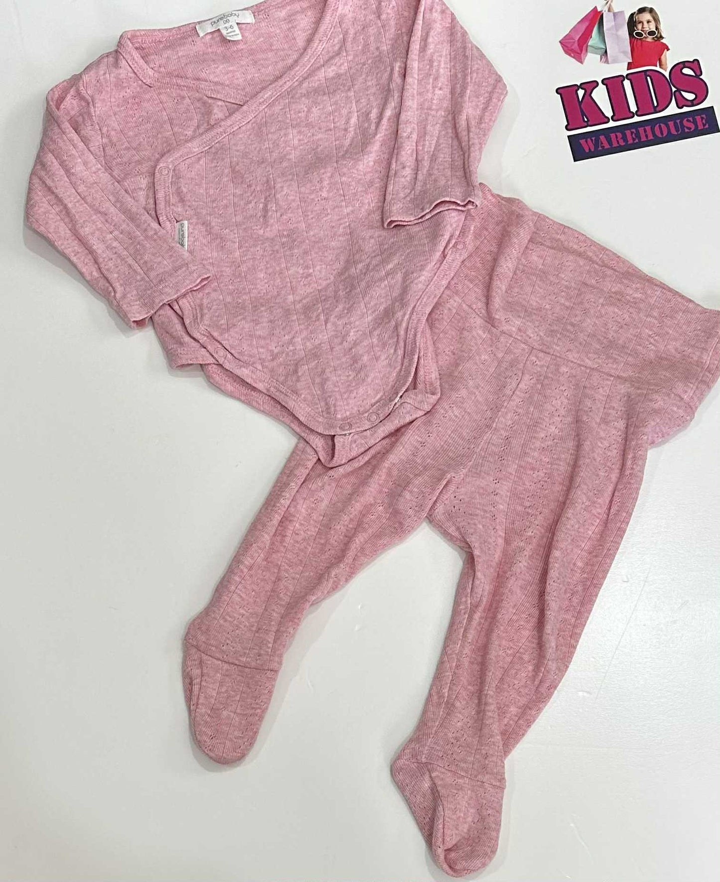 PureBaby Pink 2 Piece Set Size 00