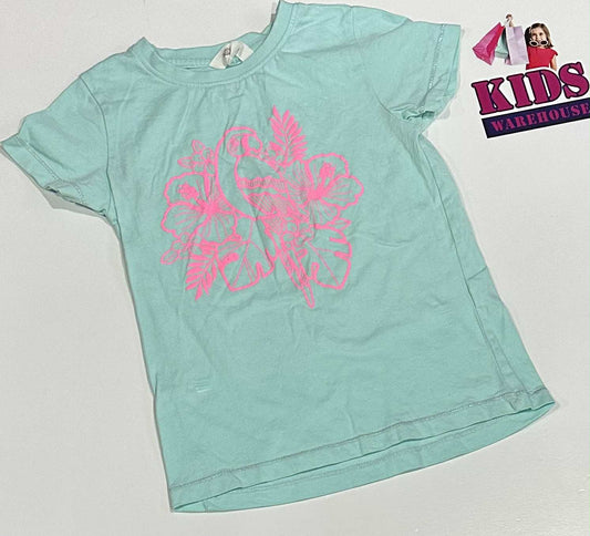 Milkshake Aqua Top With Pink Print Size 5