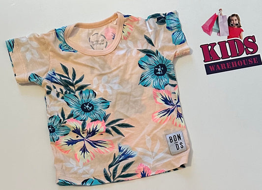 Bonds Pink Floral Top Size 00