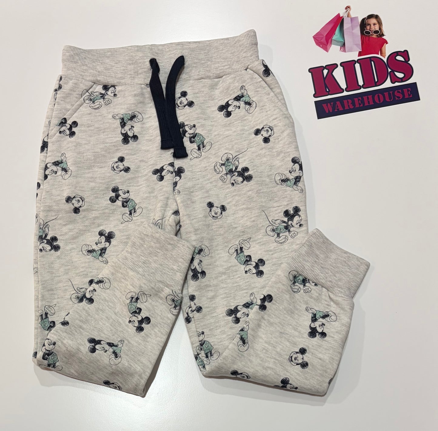 Disney Mickey Grey, Character Print Pants 6