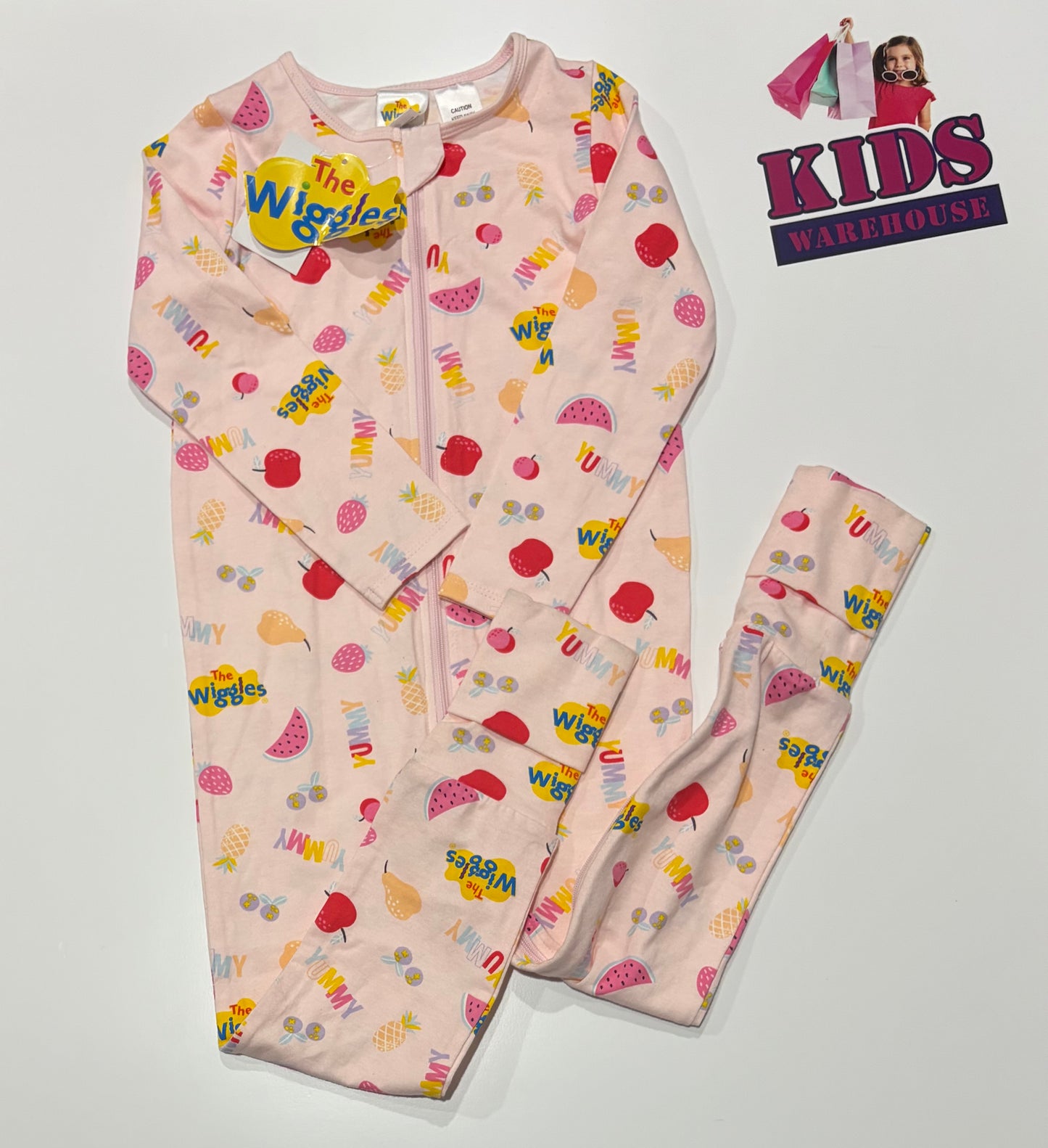 Not Used The Wiggles Pink, Fruit Print Jumpsuit Size 3