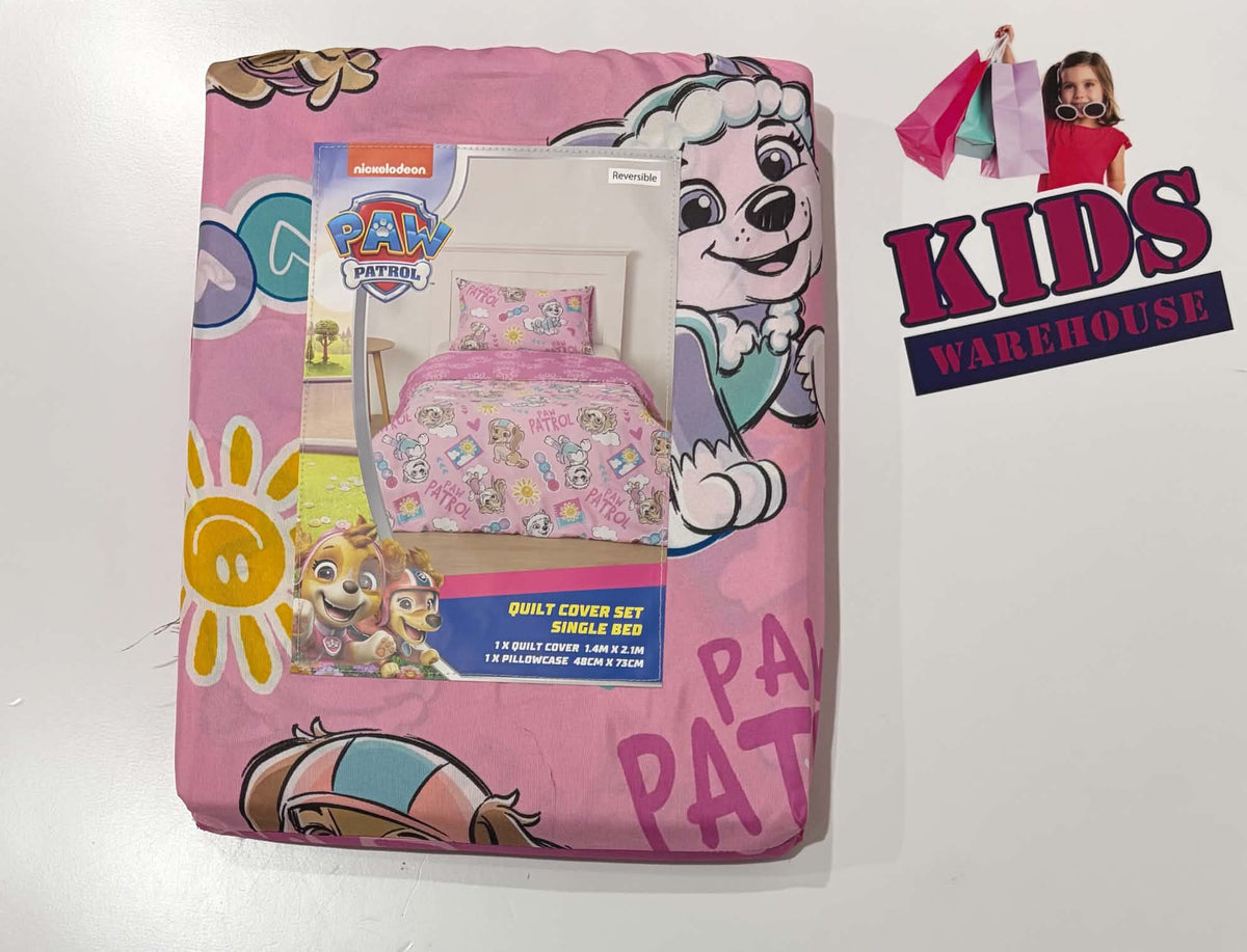 Not Used Paw Patrol Pink Quilt Cover Set Single Bed