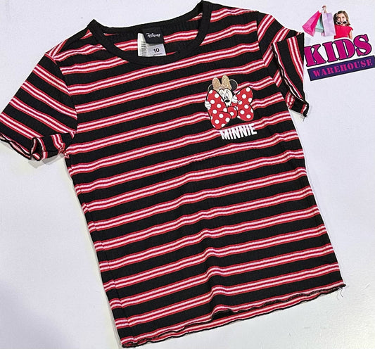 Disney Black & Red Minnie Mouse Print Size 10