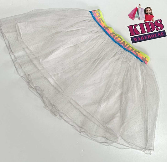 Bonds White Skirt With Rainbow Waistband Size 2