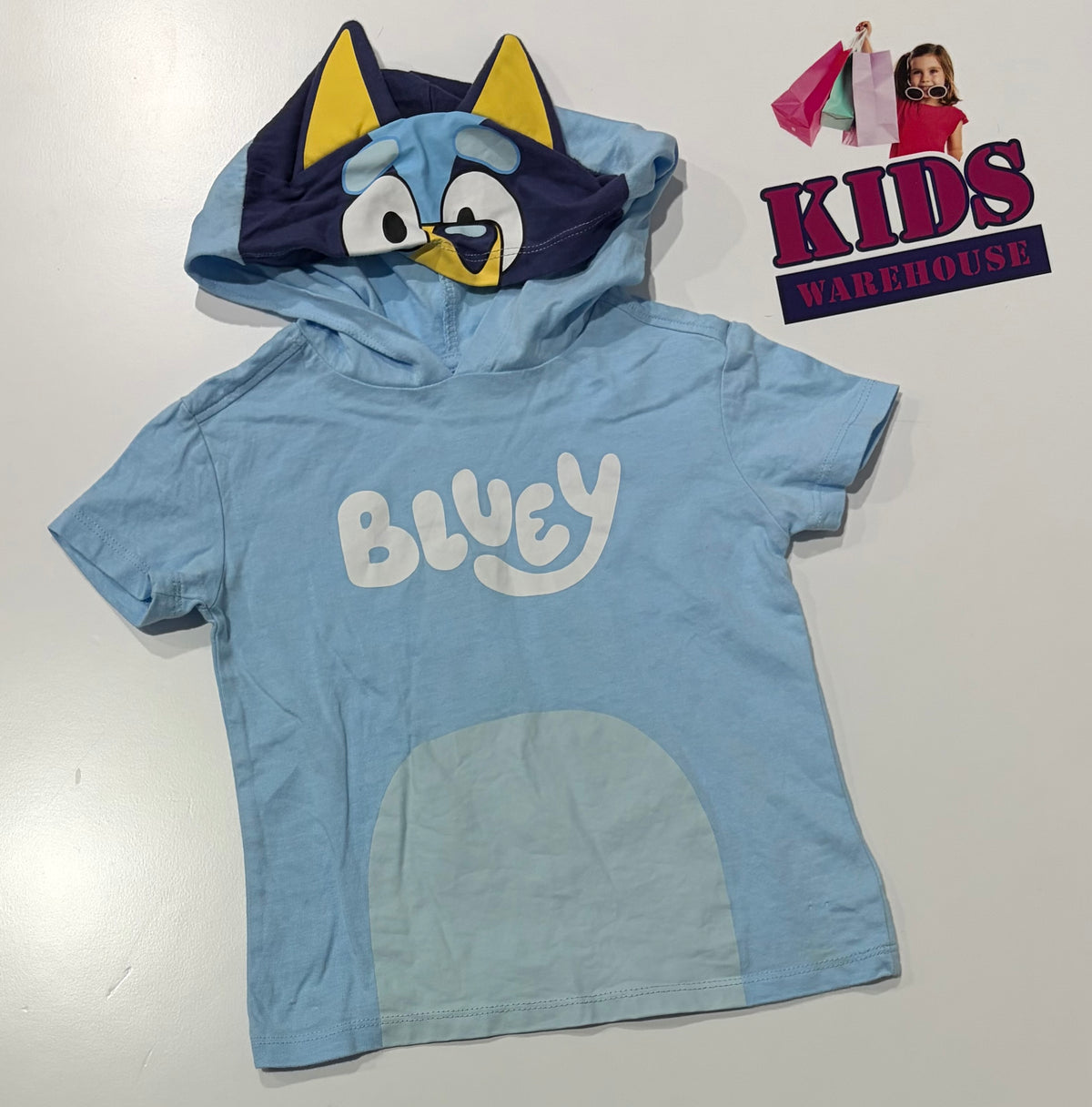 Bluey Character Theme Hooded Top Size 2