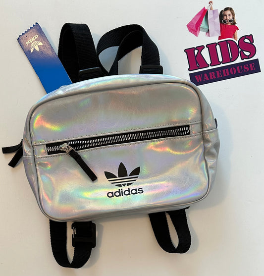 New Adidas Silver Metallic Shimmer Backpack