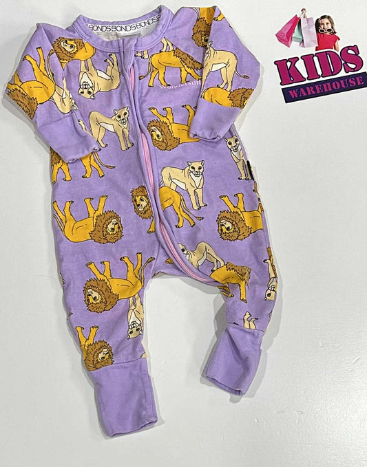 Bonds Purple Wondersuit With Lion Pattern Size 000