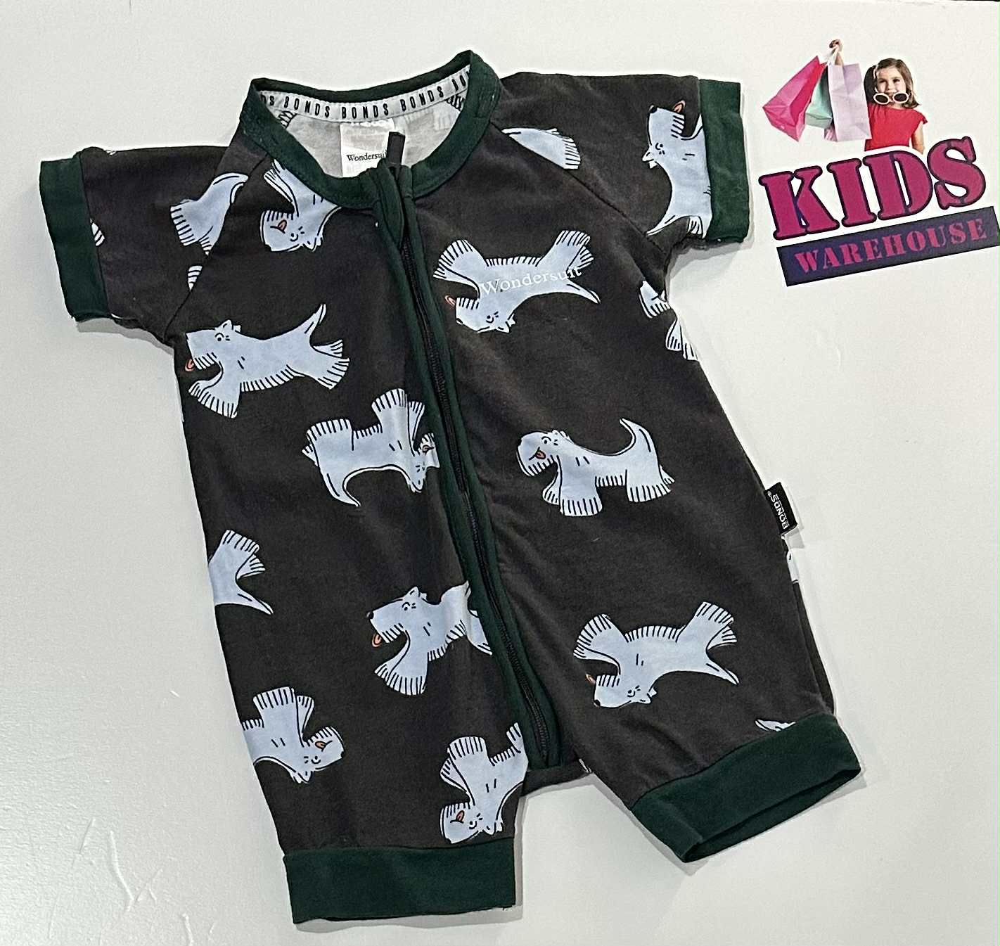 Bonds Black & Blue Bodysuit Size 000
