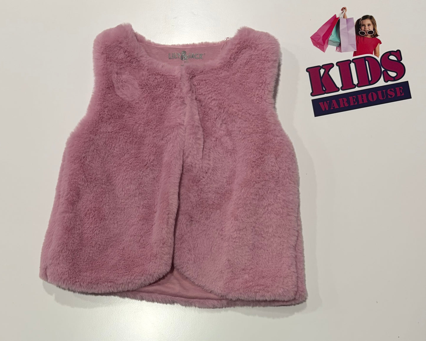 Lily & Jack Pink Fluffy Vest Size 5