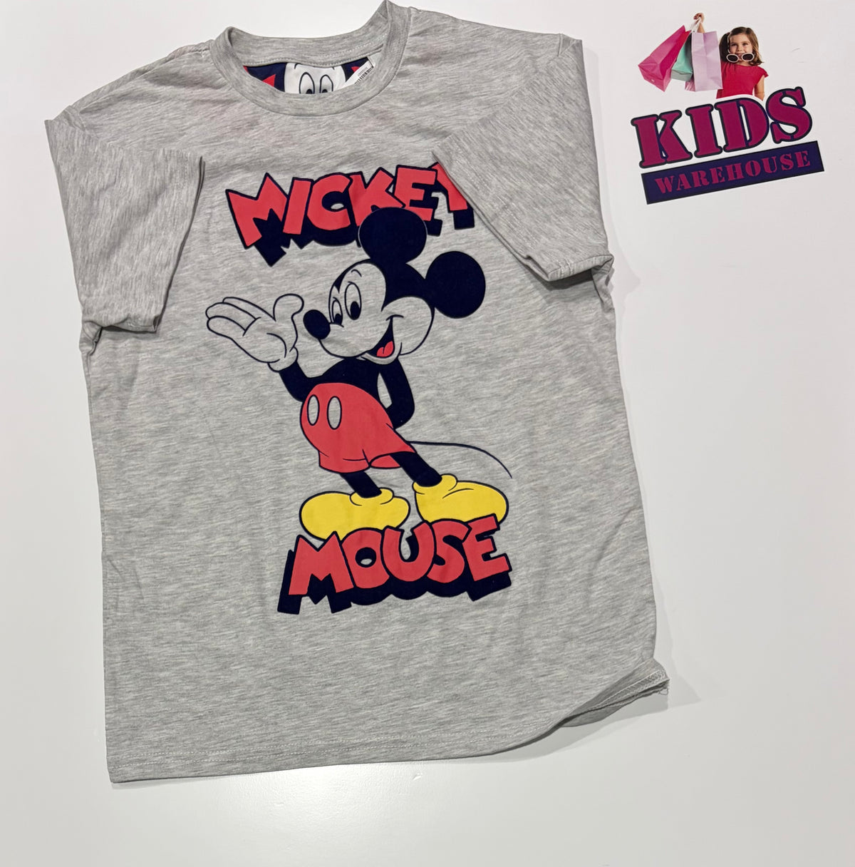 Disney Grey, Mickey Mouse Print Top Size 10