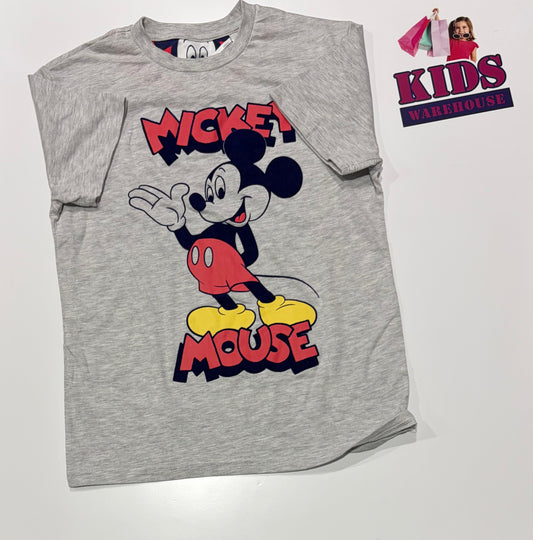 Disney Grey, Mickey Mouse Print Top Size 10