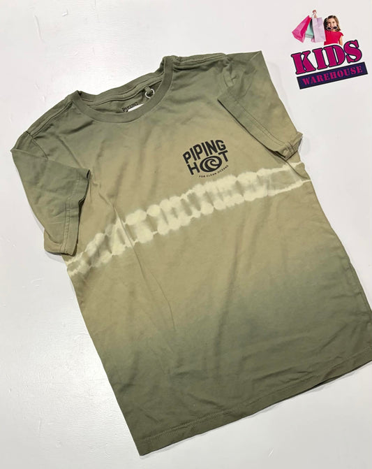 Piping Hot Green & White Top Size 8