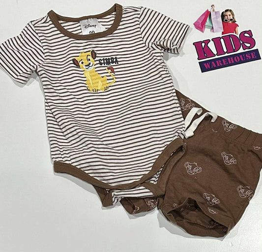 Disney Brown & White 2 Piece Set Size 00