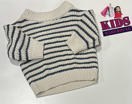 Target White & Blue Knit Jumper Size 00