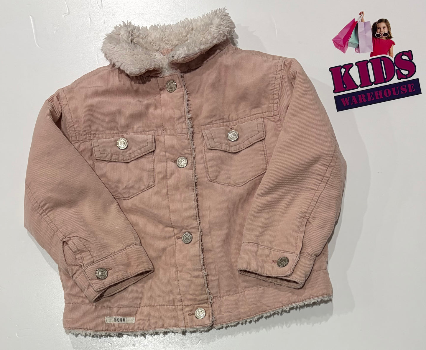 Zara Pink Corduroy Jacket Size 2