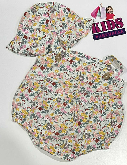 Anne Colle Green 2 Piece Set With Multicoloured Flower Pattern Size 0