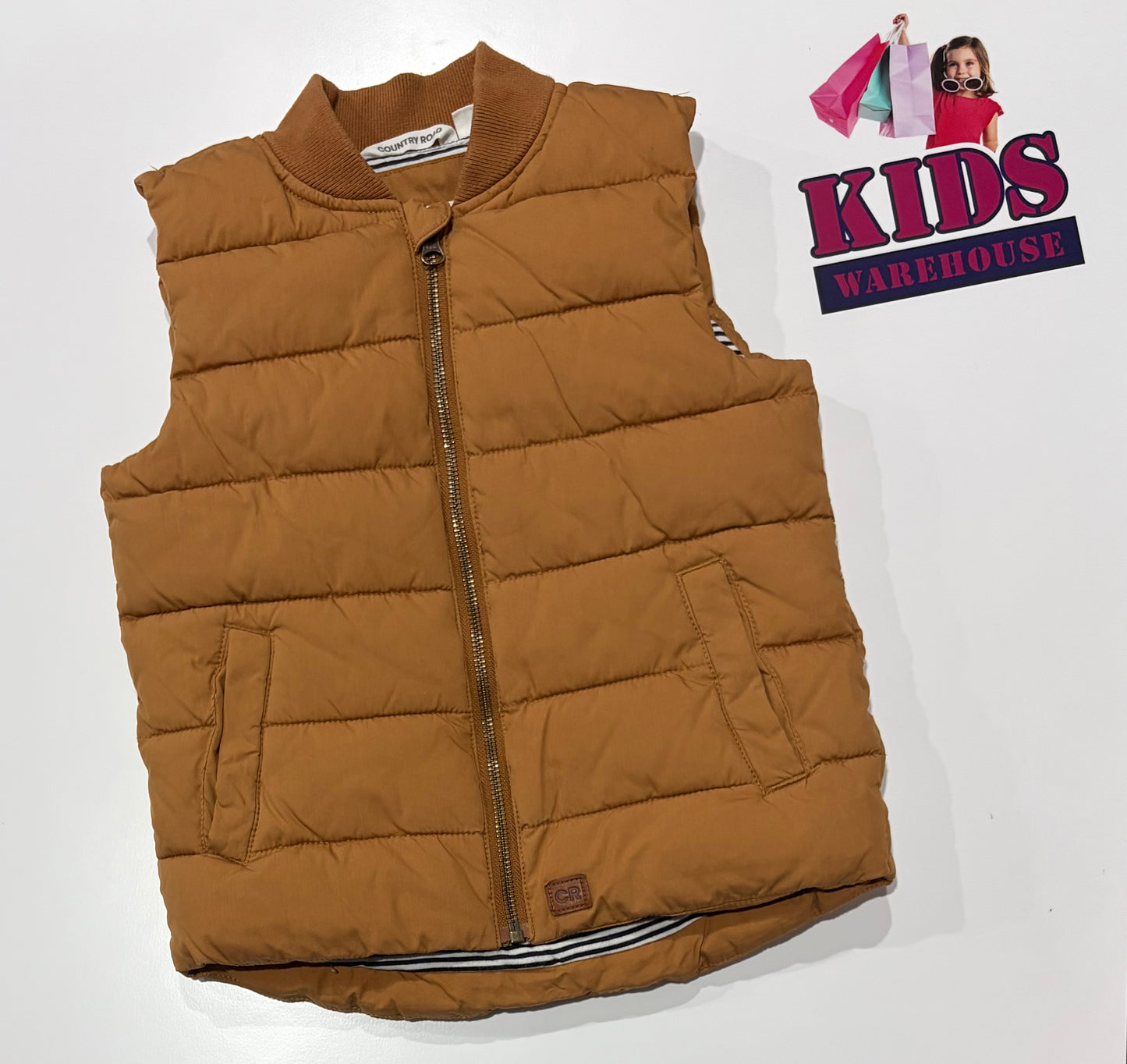 Country Road Brown Puffer Vest Size 4