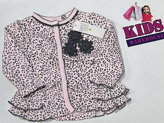 Petit Lem Signature Pink Dress With Black Leopard Pattern Size 0