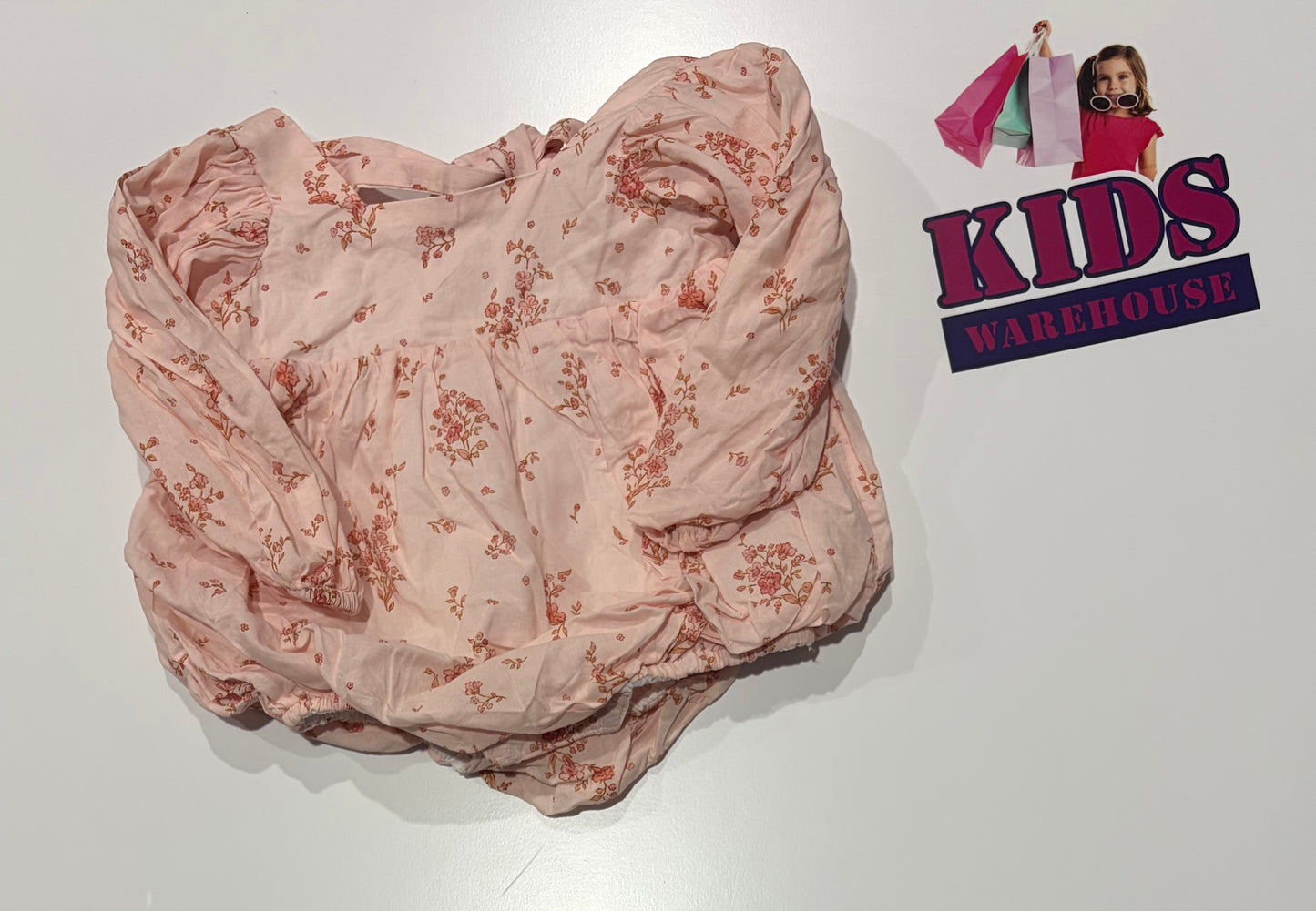 Lolly May Pink, Floral Print Bodysuit Size 00
