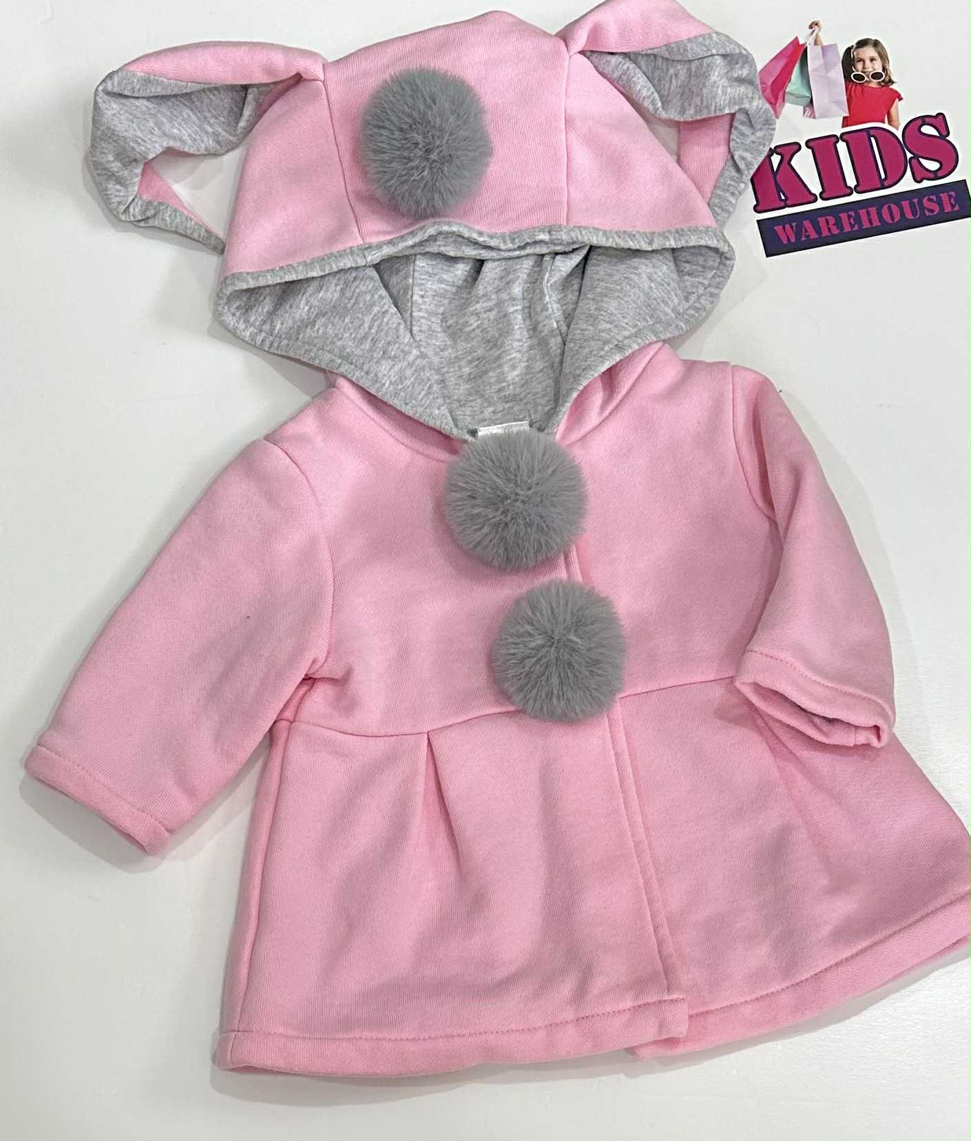 Ollies Place Pink & Grey Hoodie Dress Size 00