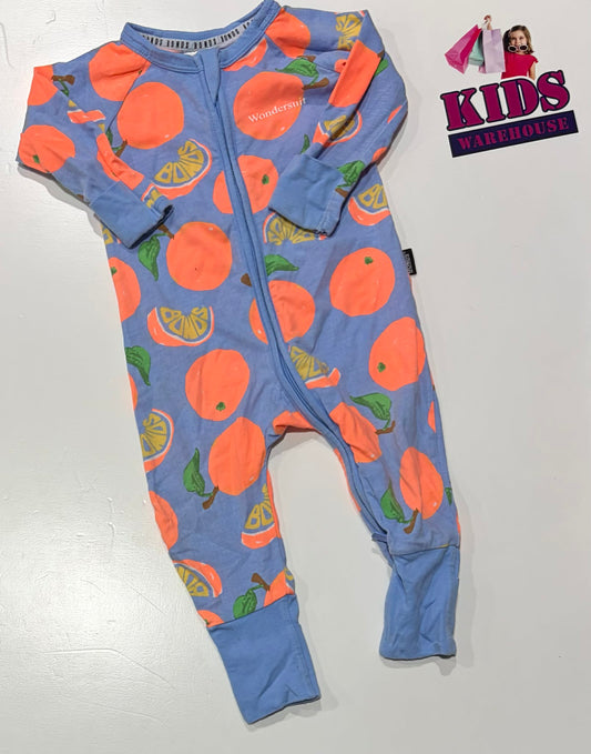Bonds Blue & Orange Wondersuit With Oranges Pattern Size 00