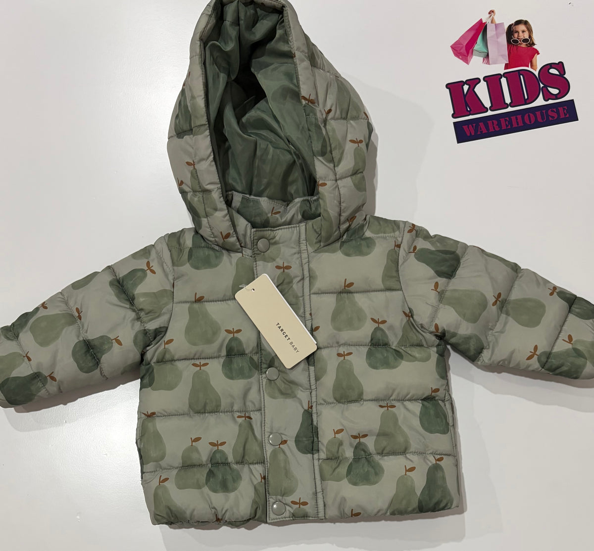 Target Green, Pear Pring Puffer Jacket Size 0