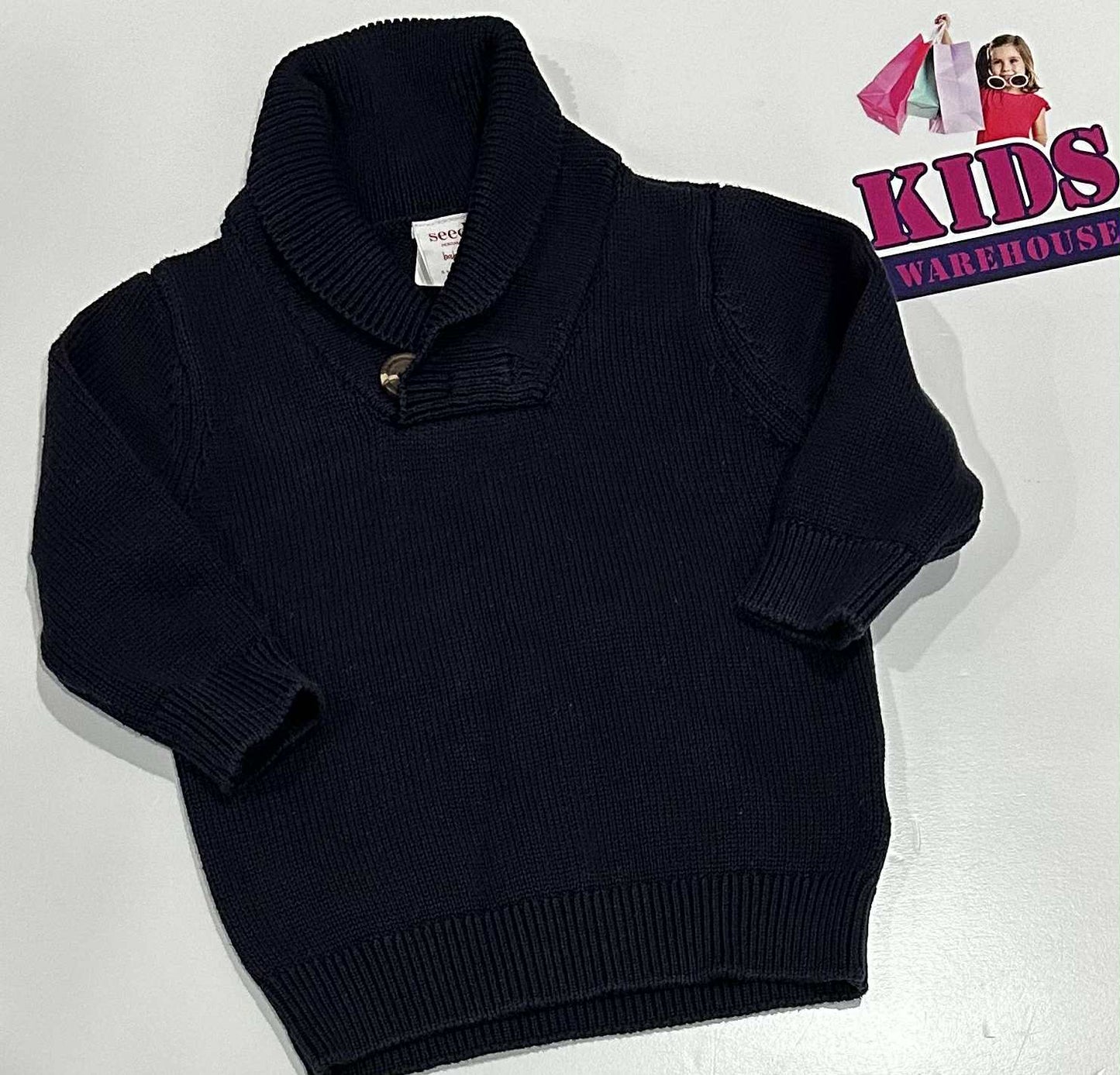 Seed Heritage Black Knit Jumper Size 0