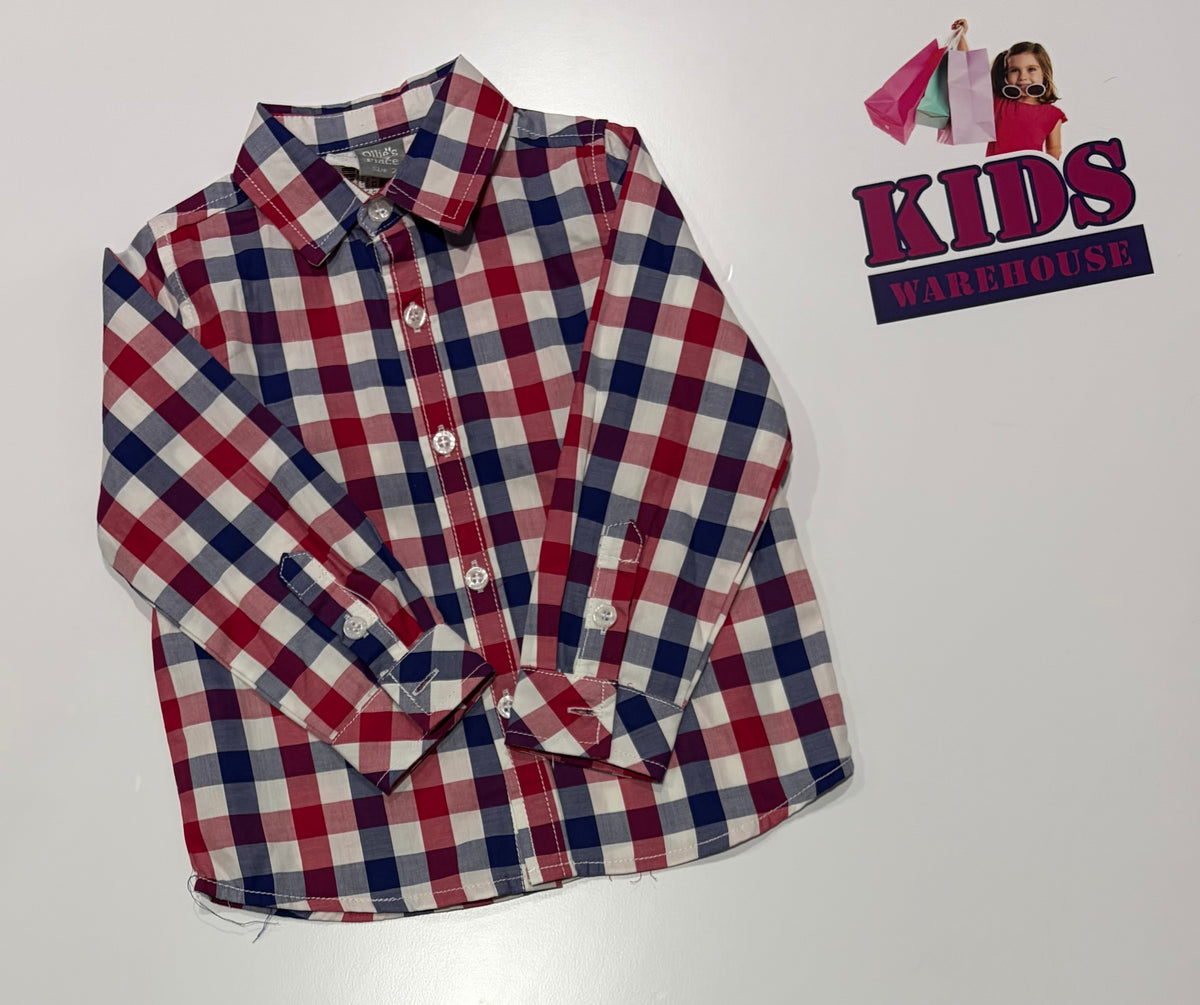 Not Used Ollie's Place Red, Blue, White Plaid Top Size 2