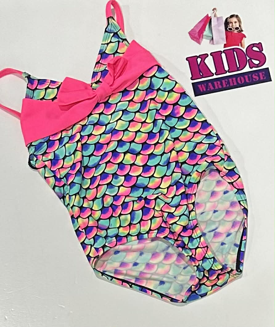 Mango Surf Rainbow Swim suit With Scaly Pattern Size 5