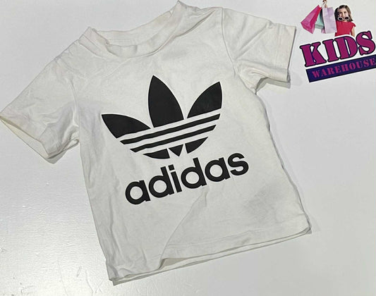 Adidas White & Black Top Size 2