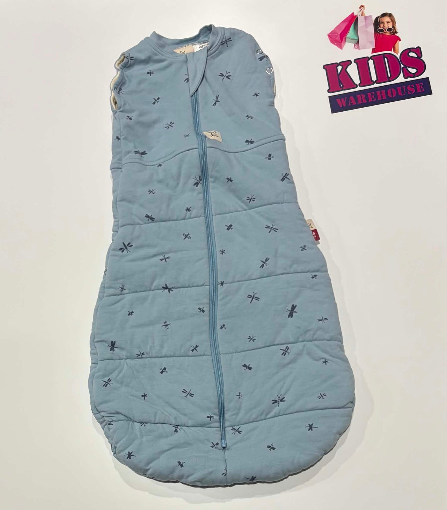 ErgoPouch Australia Blue, Dragonfly Print Size 00 TOG 3.5