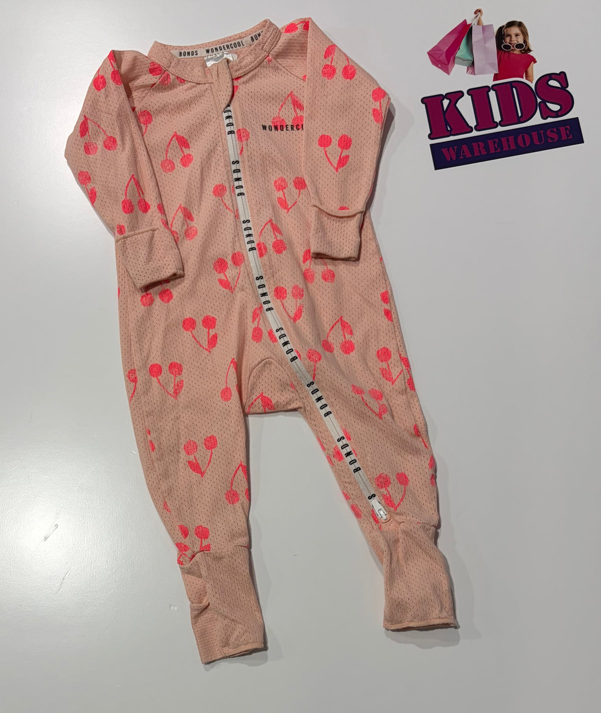 Bonds Pink, Floral Print Wondercool Size 00