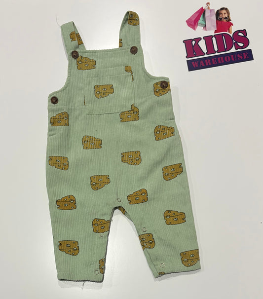 Me Master Green, Cheese Print Corduroy Playsuit Size 00