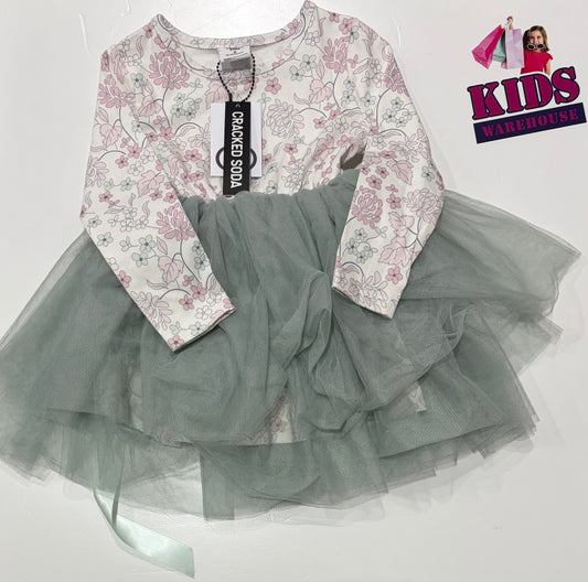 Not Used Cracked Soda White, Floral Dress Size 2