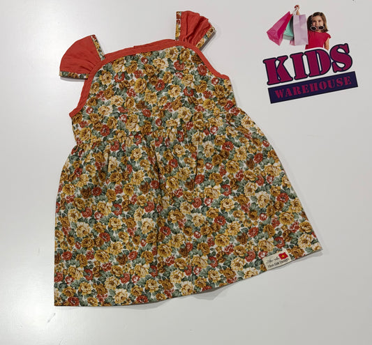 Orange, Floral Print Dress Size 2