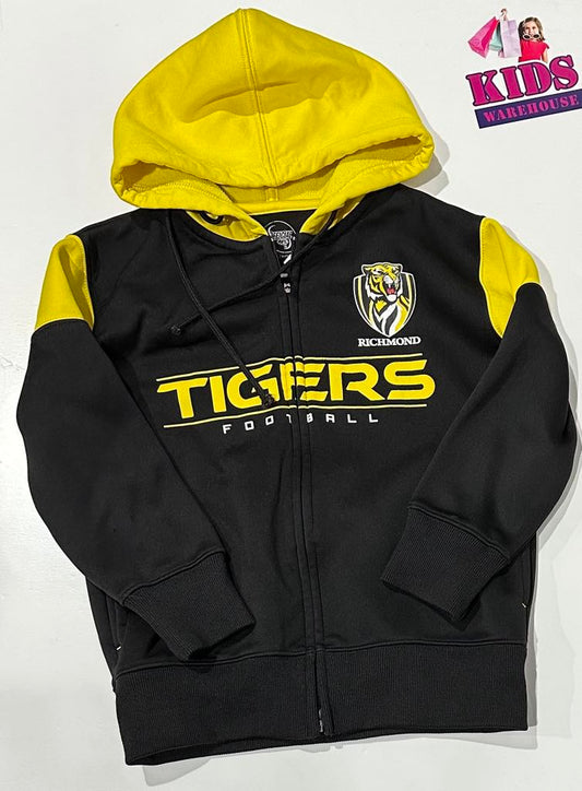 Official AFL Yellow & Black Richmond Hoodie Size 8